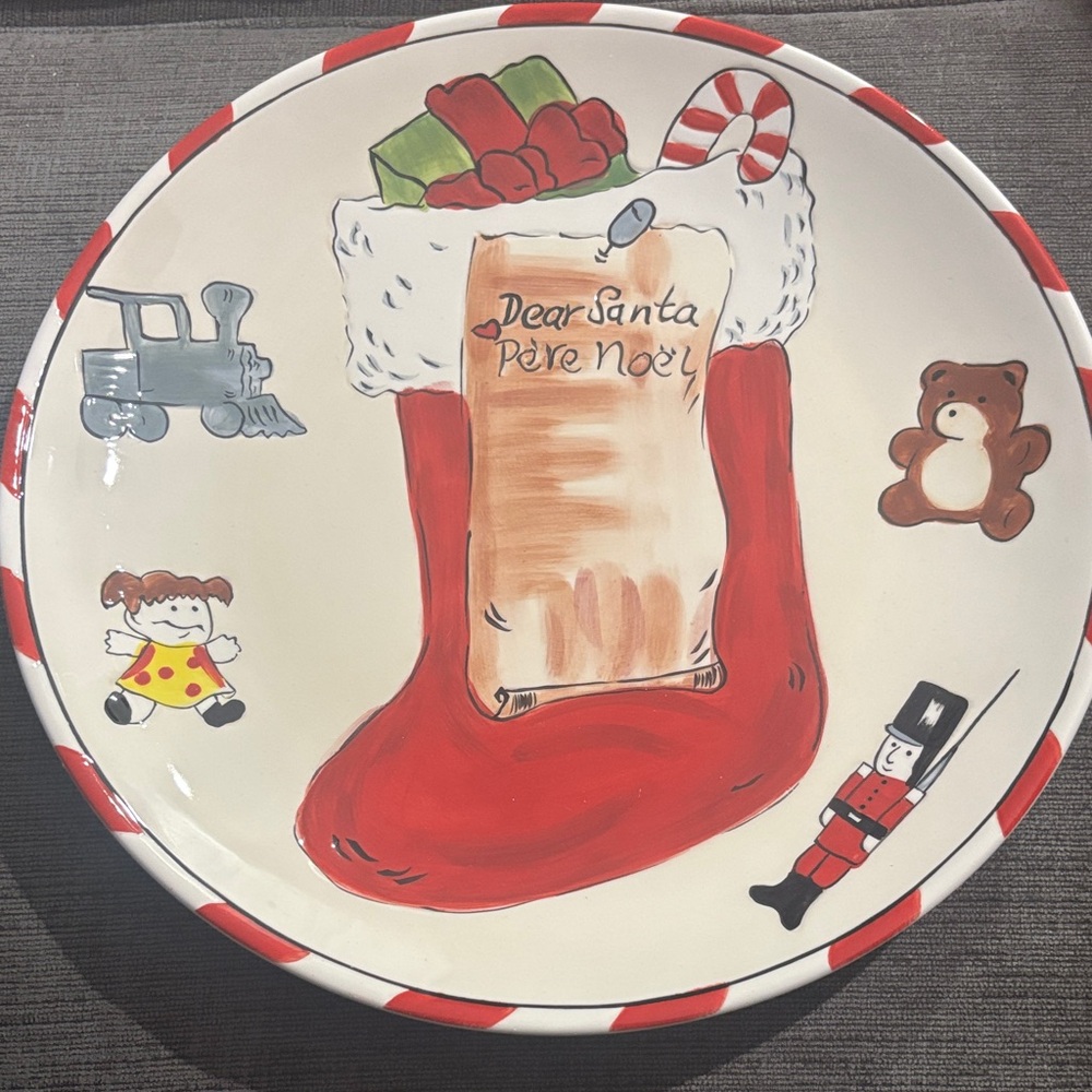 Christmas cookies vintage retro y2k holiday joy for Santa plate new without box